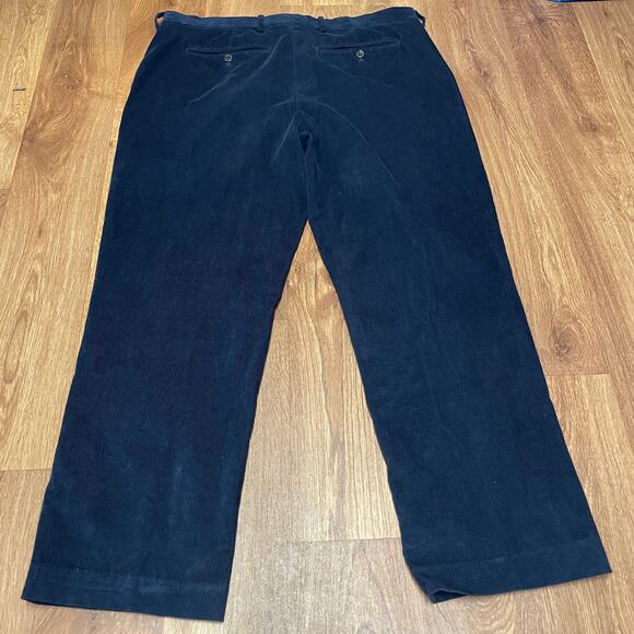 Lands End Mens Navy Blue Corduroy Pants Traditional Fit Classic Trousers 37Wx29L - Picture 2 of 9